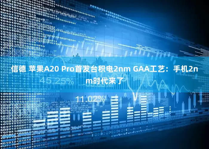 信德 苹果A20 Pro首发台积电2nm GAA工艺：手机2nm时代来了